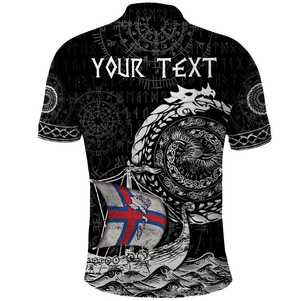 Personalized Viking Faroe Islands Polo Shirt Faroese Viking Ship