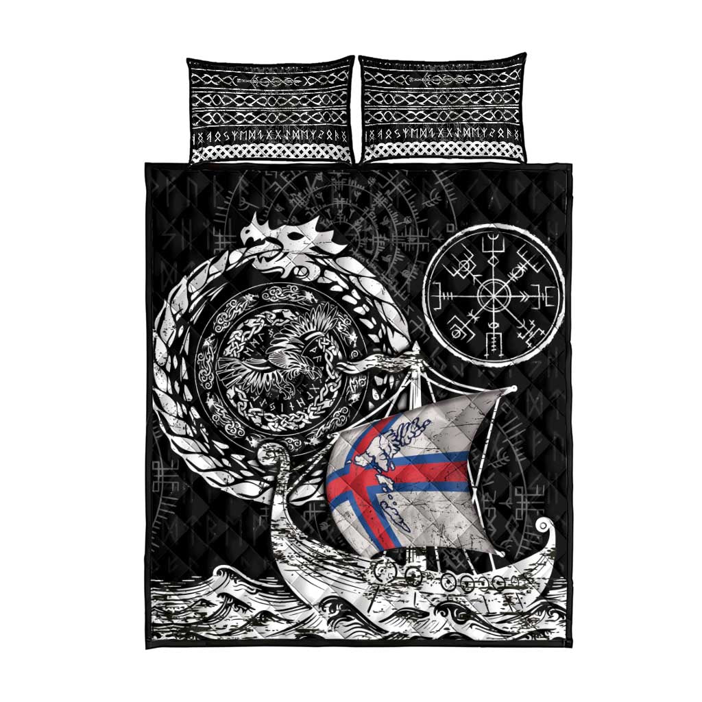 Viking Faroe Islands Quilt Bed Set Faroese Viking Ship