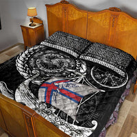 Viking Faroe Islands Quilt Bed Set Faroese Viking Ship