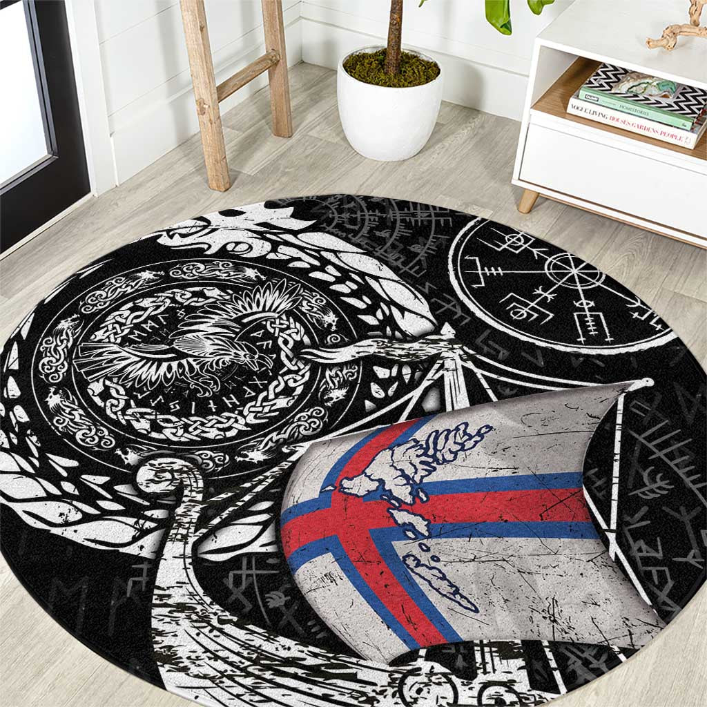 Viking Faroe Islands Round Carpet Faroese Viking Ship