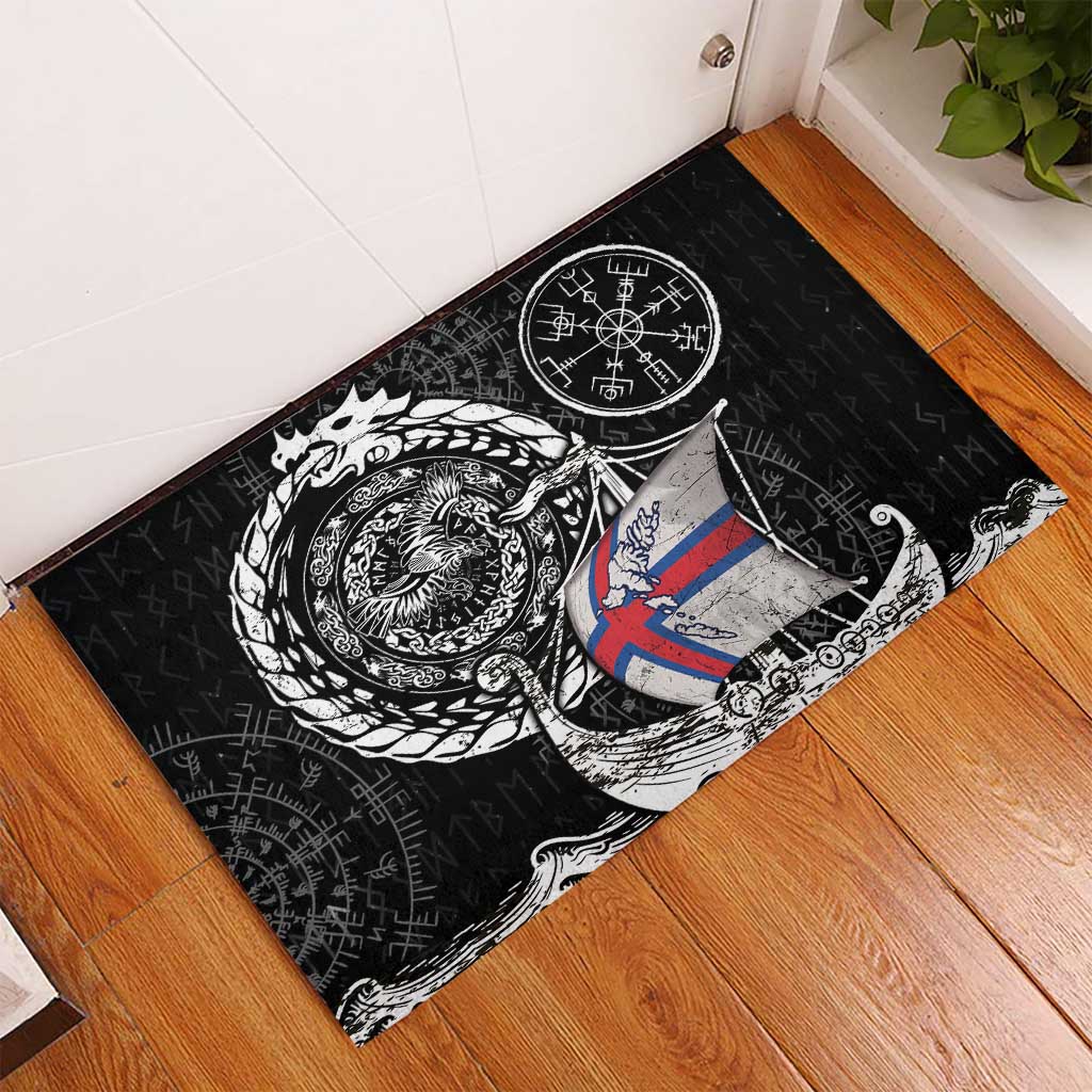 Viking Faroe Islands Rubber Doormat Faroese Viking Ship