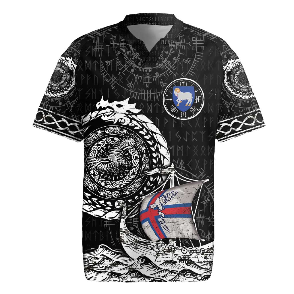 Personalized Viking Faroe Islands Rugby Jersey Faroese Viking Ship