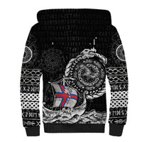 Personalized Viking Faroe Islands Sherpa Hoodie Faroese Viking Ship