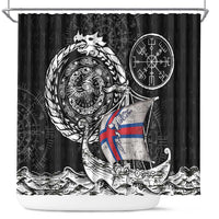 Viking Faroe Islands Shower Curtain Faroese Viking Ship