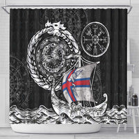 Viking Faroe Islands Shower Curtain Faroese Viking Ship