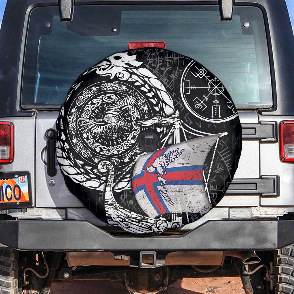Viking Faroe Islands Spare Tire Cover Faroese Viking Ship