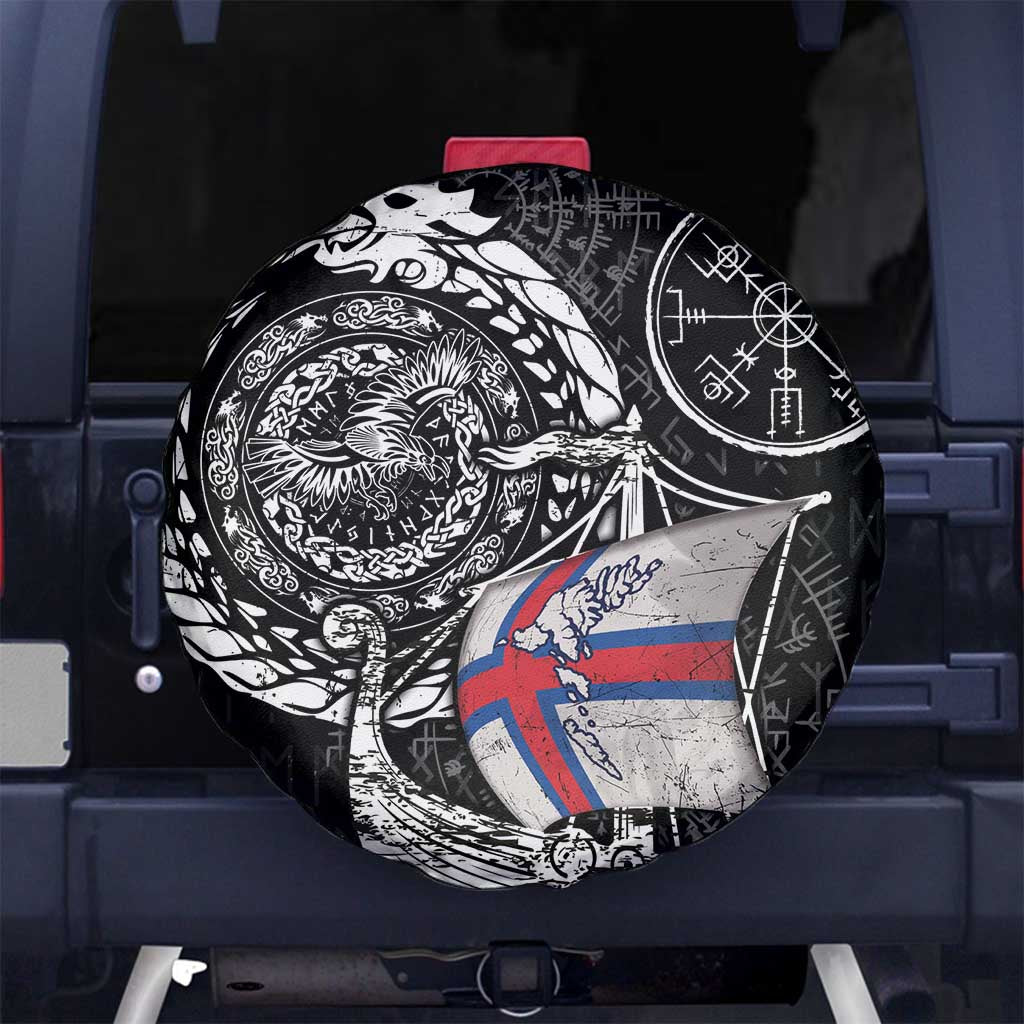 Viking Faroe Islands Spare Tire Cover Faroese Viking Ship
