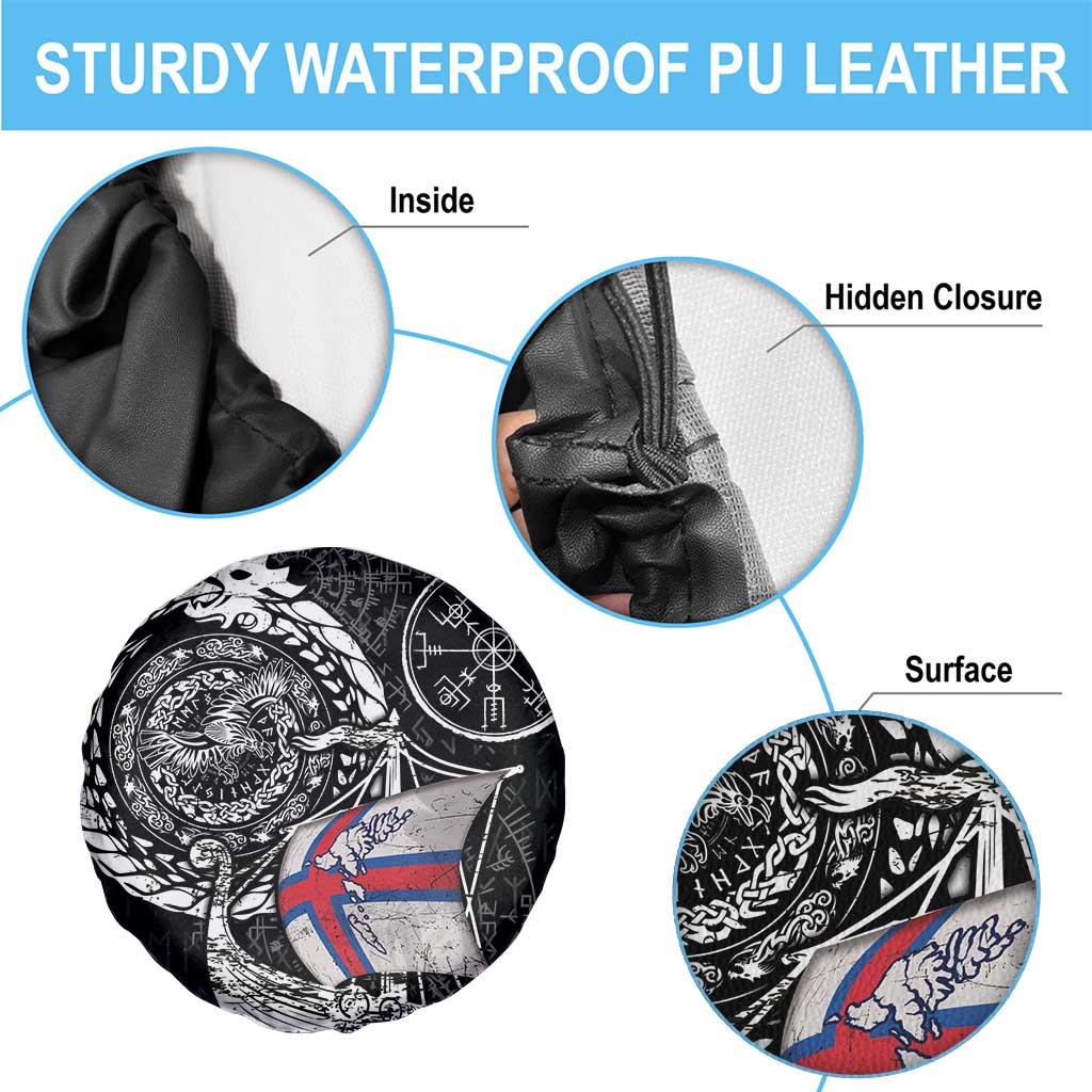 Viking Faroe Islands Spare Tire Cover Faroese Viking Ship