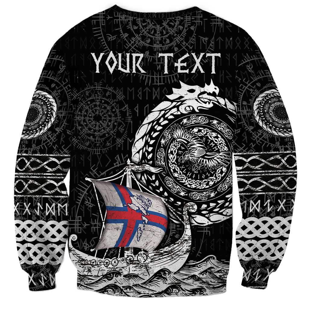 Personalized Viking Faroe Islands Sweatshirt Faroese Viking Ship