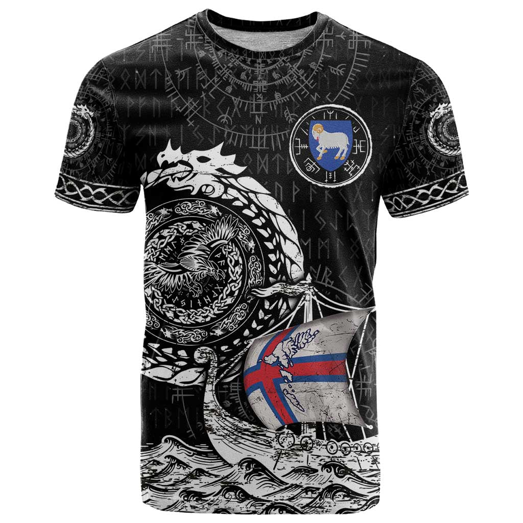 Personalized Viking Faroe Islands T Shirt Faroese Viking Ship