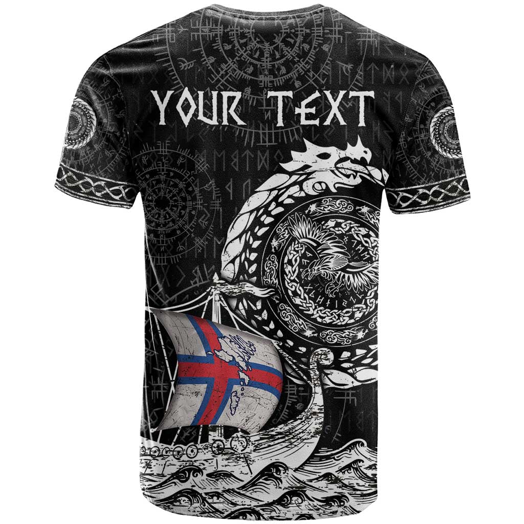 Personalized Viking Faroe Islands T Shirt Faroese Viking Ship