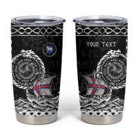 Personalized Viking Faroe Islands Tumbler Cup Faroese Viking Ship