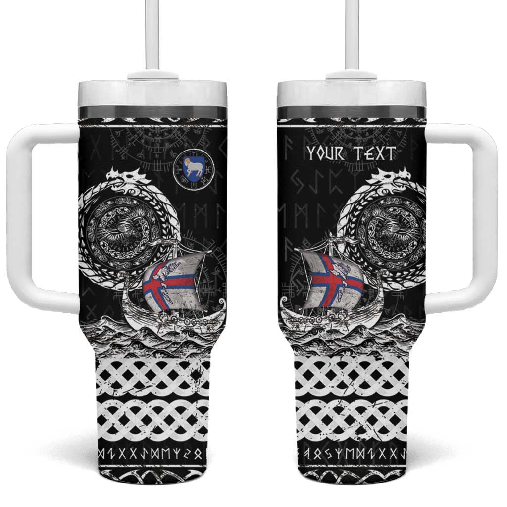 Personalized Viking Faroe Islands Tumbler With Handle Faroese Viking Ship