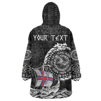 Personalized Viking Faroe Islands Wearable Blanket Hoodie Faroese Viking Ship