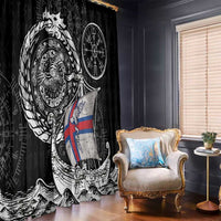 Viking Faroe Islands Window Curtain Faroese Viking Ship