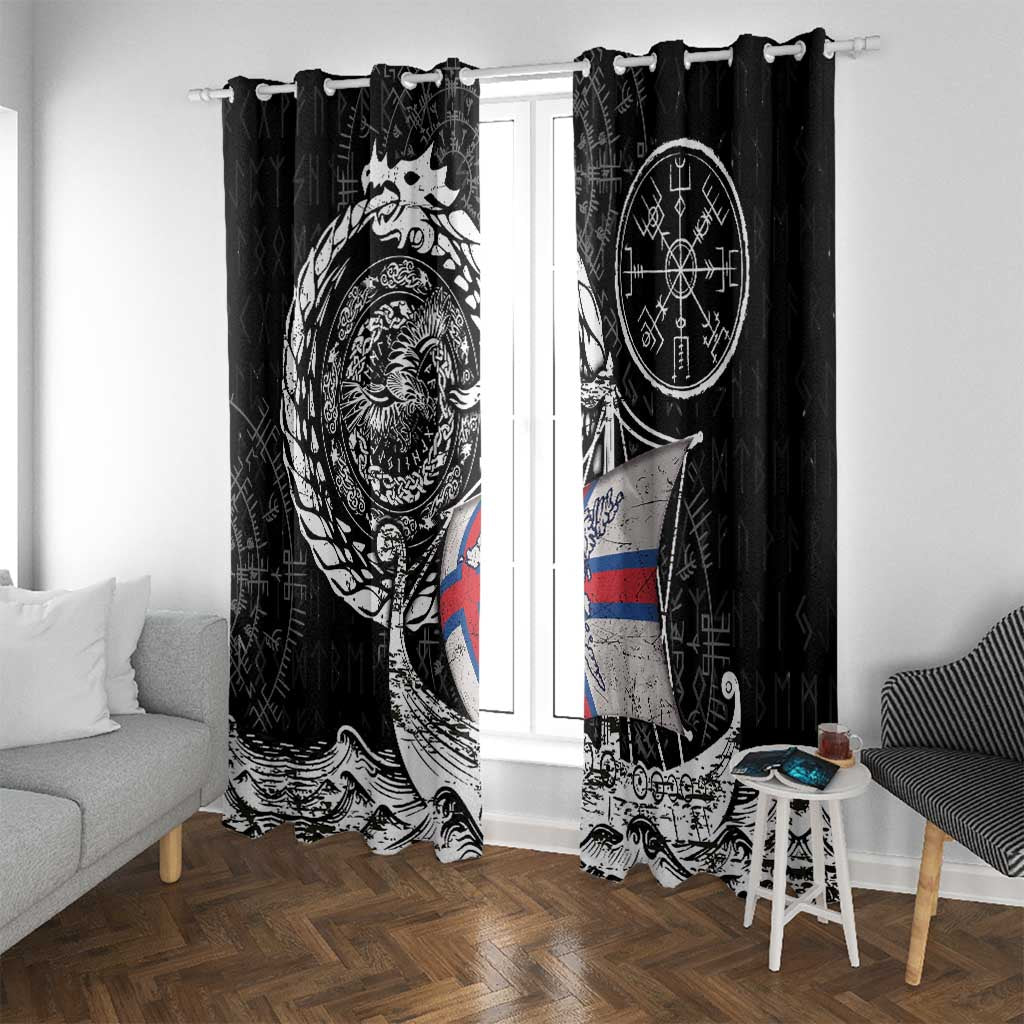 Viking Faroe Islands Window Curtain Faroese Viking Ship