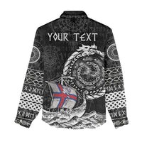 Personalized Viking Faroe Islands Women Casual Shirt Faroese Viking Ship