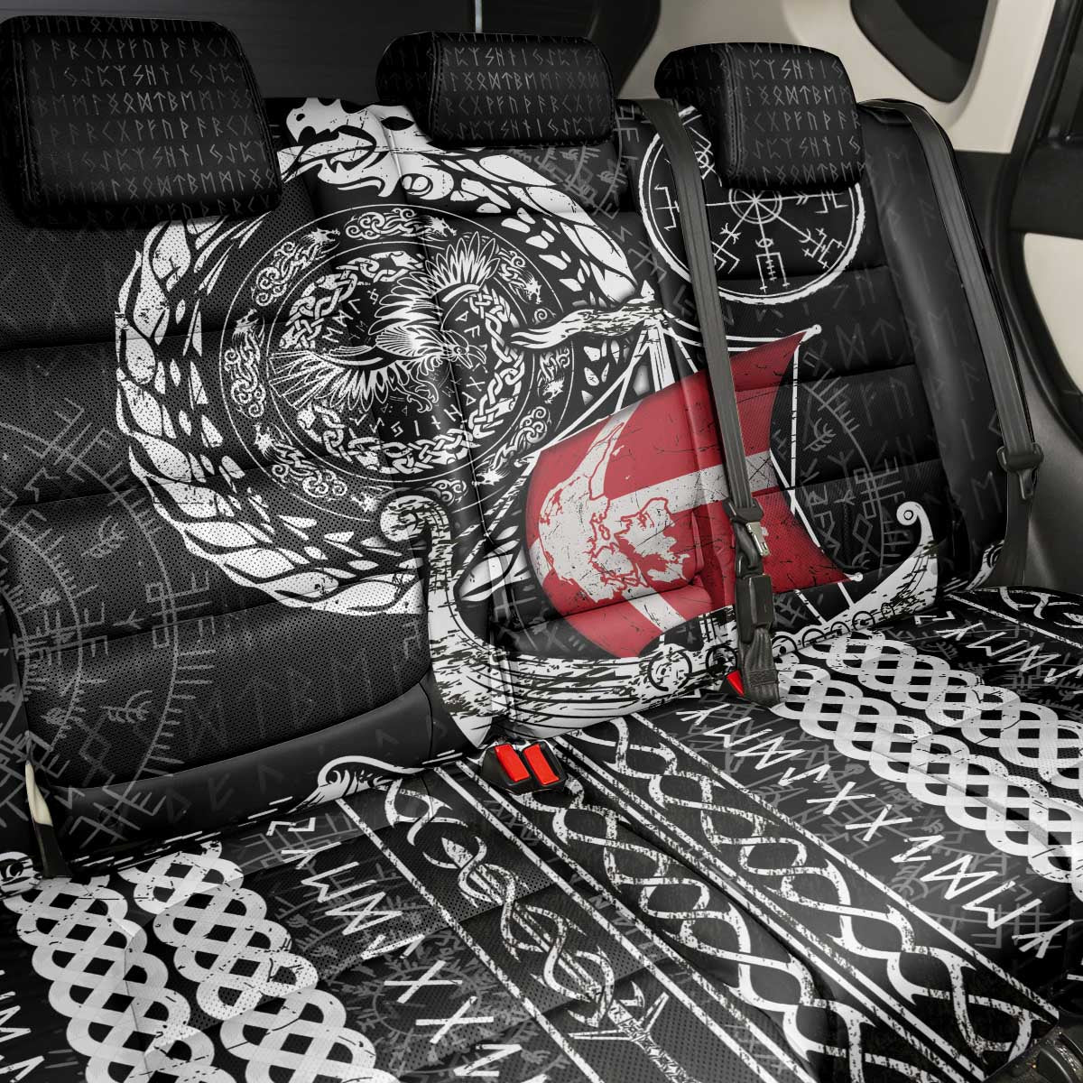 Viking Denmark Back Car Seat Cover Danish Viking Ship