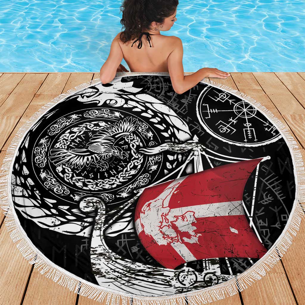 Viking Denmark Beach Blanket Danish Viking Ship