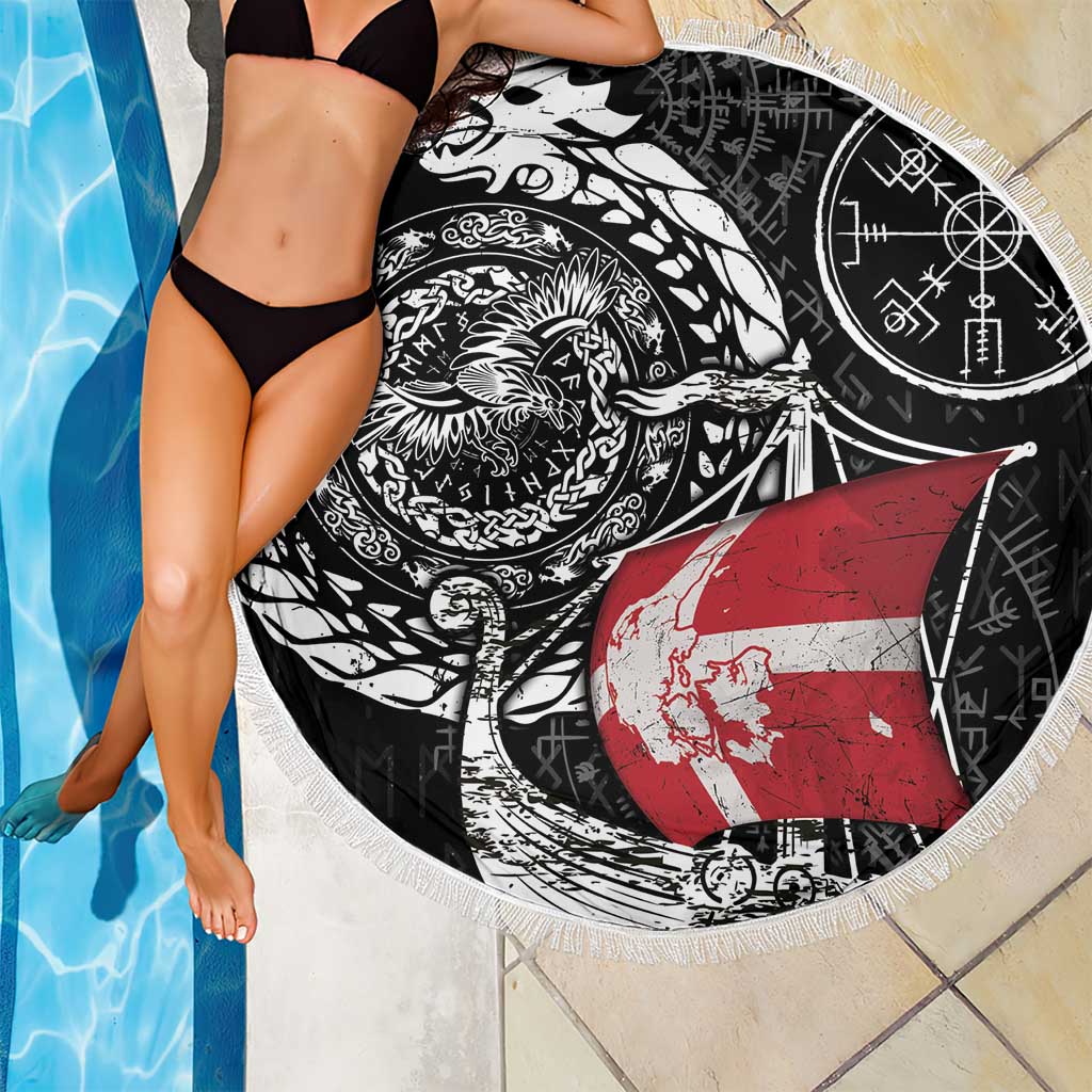 Viking Denmark Beach Blanket Danish Viking Ship