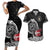 Personalized Viking Denmark Couples Matching Short Sleeve Bodycon Dress and Hawaiian Shirt Danish Viking Ship