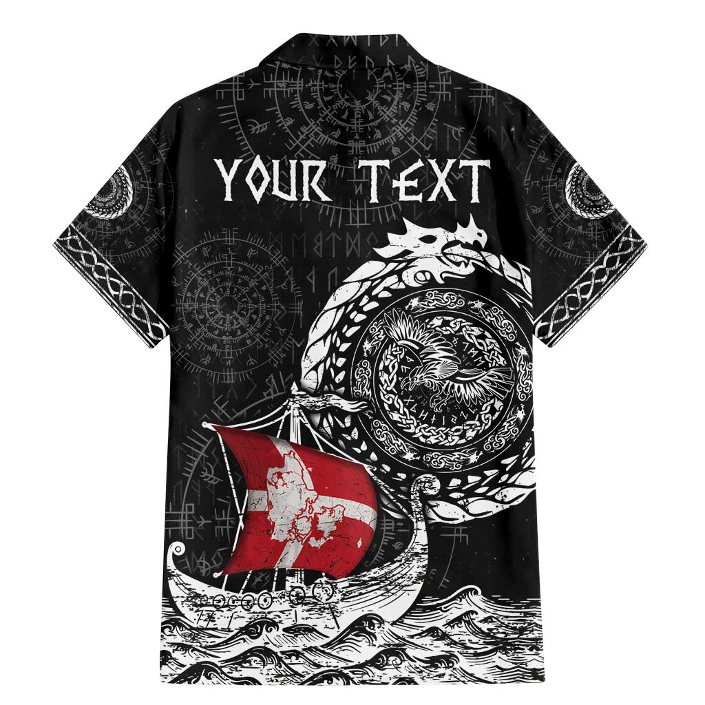 Personalized Viking Denmark Family Matching Mermaid Dress and Hawaiian Shirt Danish Viking Ship