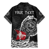 Personalized Viking Denmark Family Matching Mermaid Dress and Hawaiian Shirt Danish Viking Ship