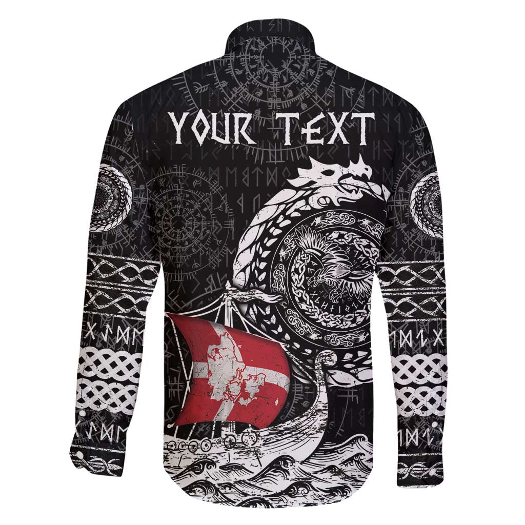 Personalized Viking Denmark Family Matching Mermaid Dress and Hawaiian Shirt Danish Viking Ship