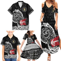 Personalized Viking Denmark Family Matching Summer Maxi Dress and Hawaiian Shirt Danish Viking Ship