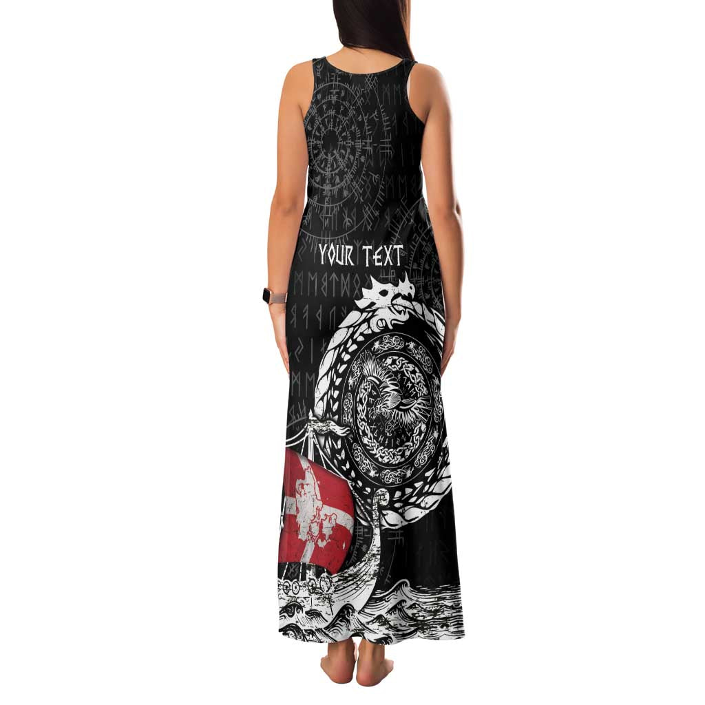 Personalized Viking Denmark Family Matching Tank Maxi Dress and Hawaiian Shirt Danish Viking Ship