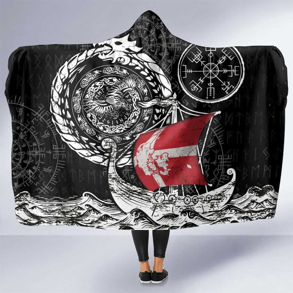 Viking Denmark Hooded Blanket Danish Viking Ship