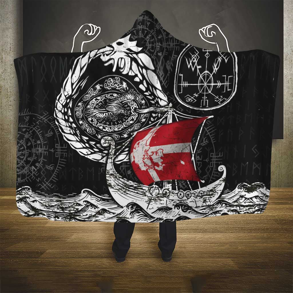 Viking Denmark Hooded Blanket Danish Viking Ship