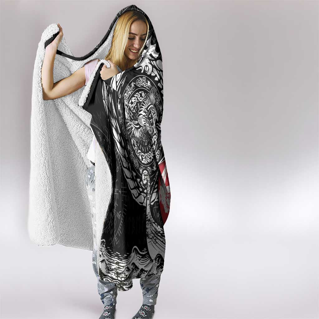 Viking Denmark Hooded Blanket Danish Viking Ship