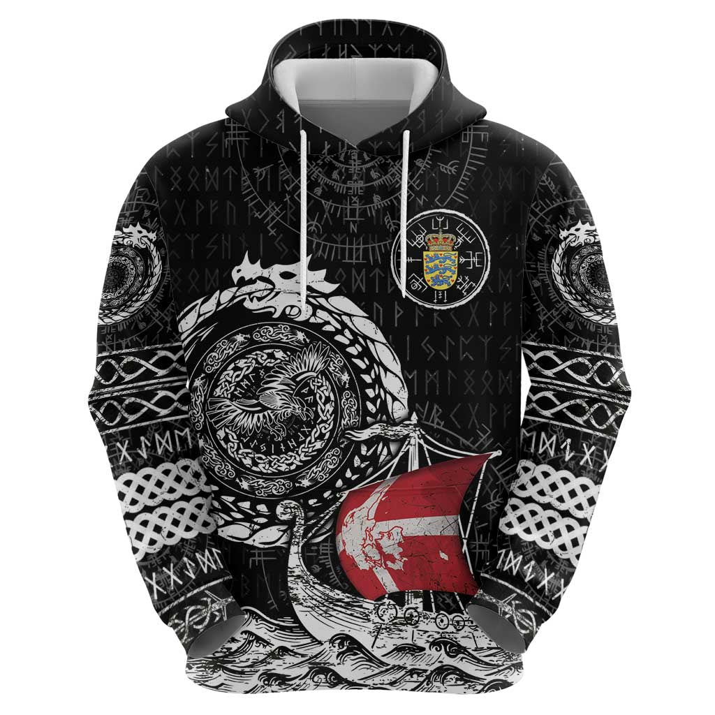 Personalized Viking Denmark Hoodie Danish Viking Ship