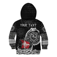 Personalized Viking Denmark Kid Hoodie Danish Viking Ship