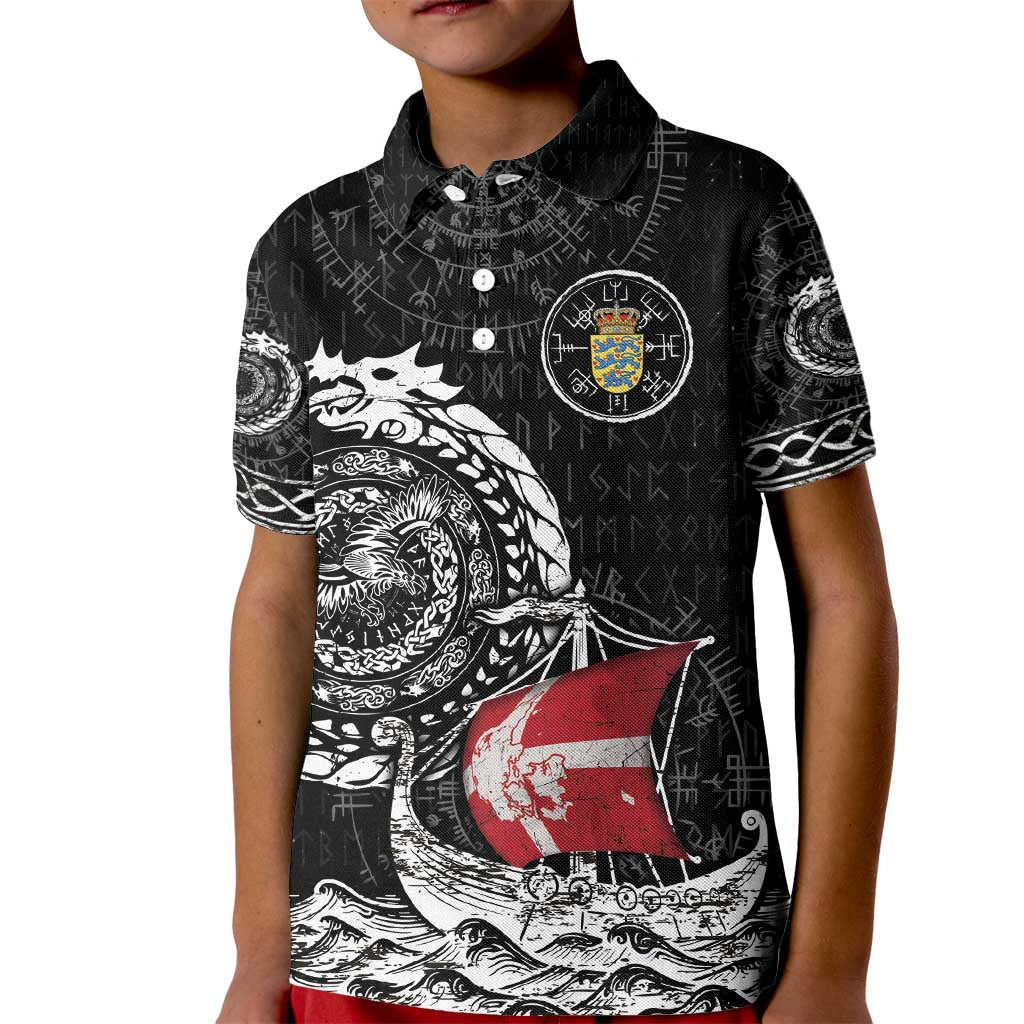 Personalized Viking Denmark Kid Polo Shirt Danish Viking Ship