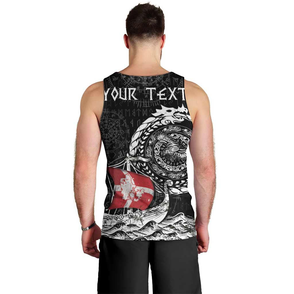 Personalized Viking Denmark Men Tank Top Danish Viking Ship