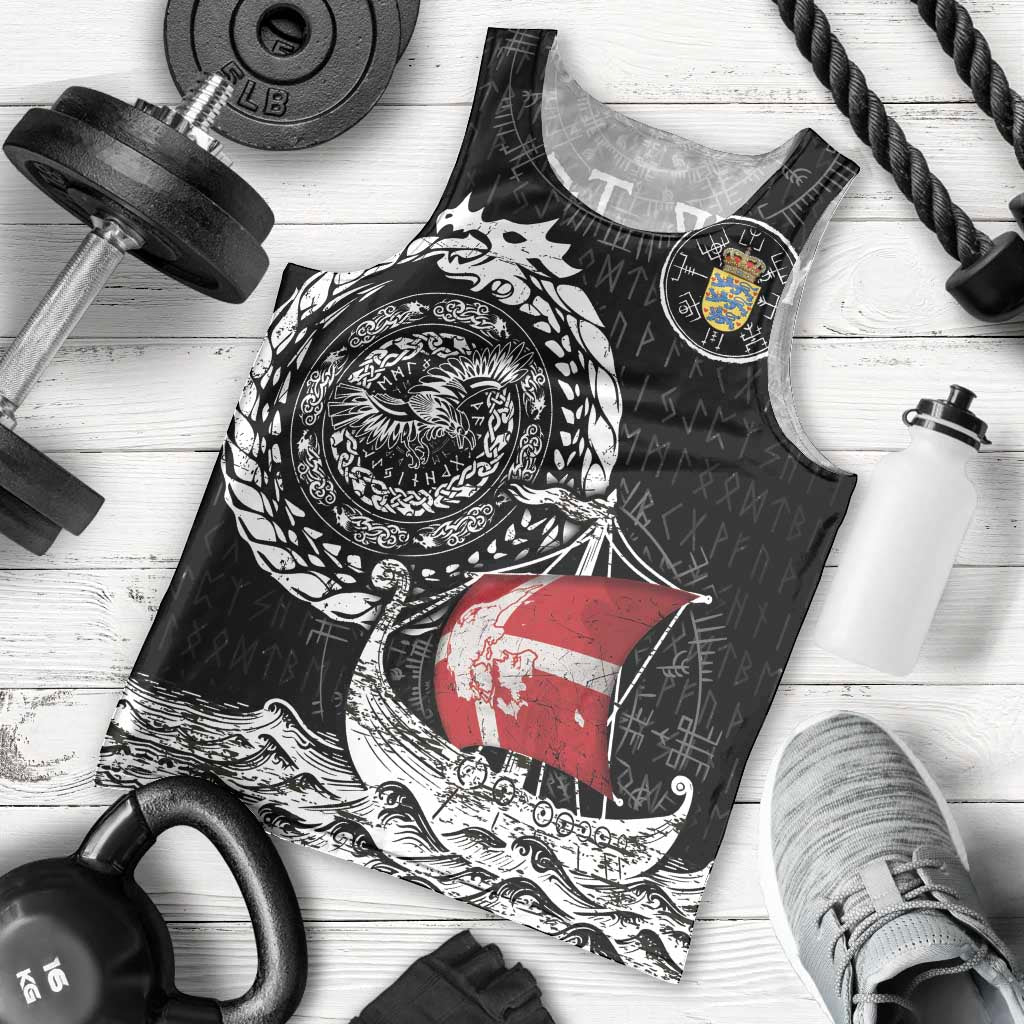 Personalized Viking Denmark Men Tank Top Danish Viking Ship
