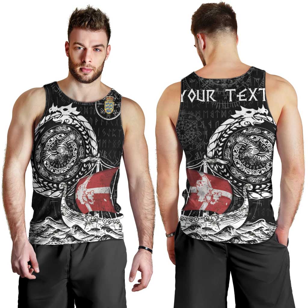 Personalized Viking Denmark Men Tank Top Danish Viking Ship