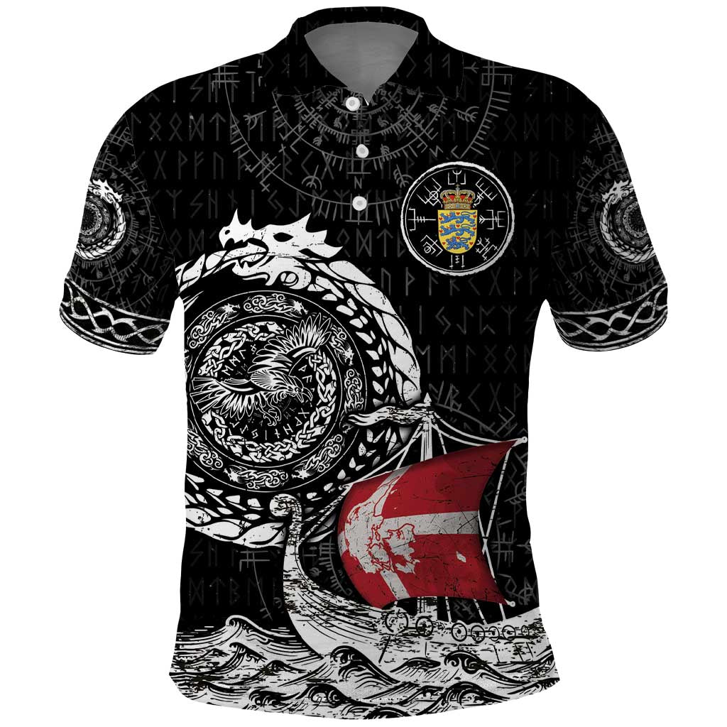 Personalized Viking Denmark Polo Shirt Danish Viking Ship