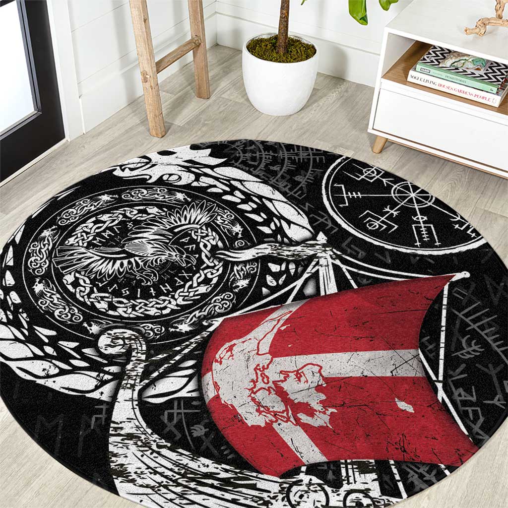 Viking Denmark Round Carpet Danish Viking Ship