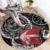 Viking Denmark Round Carpet Danish Viking Ship