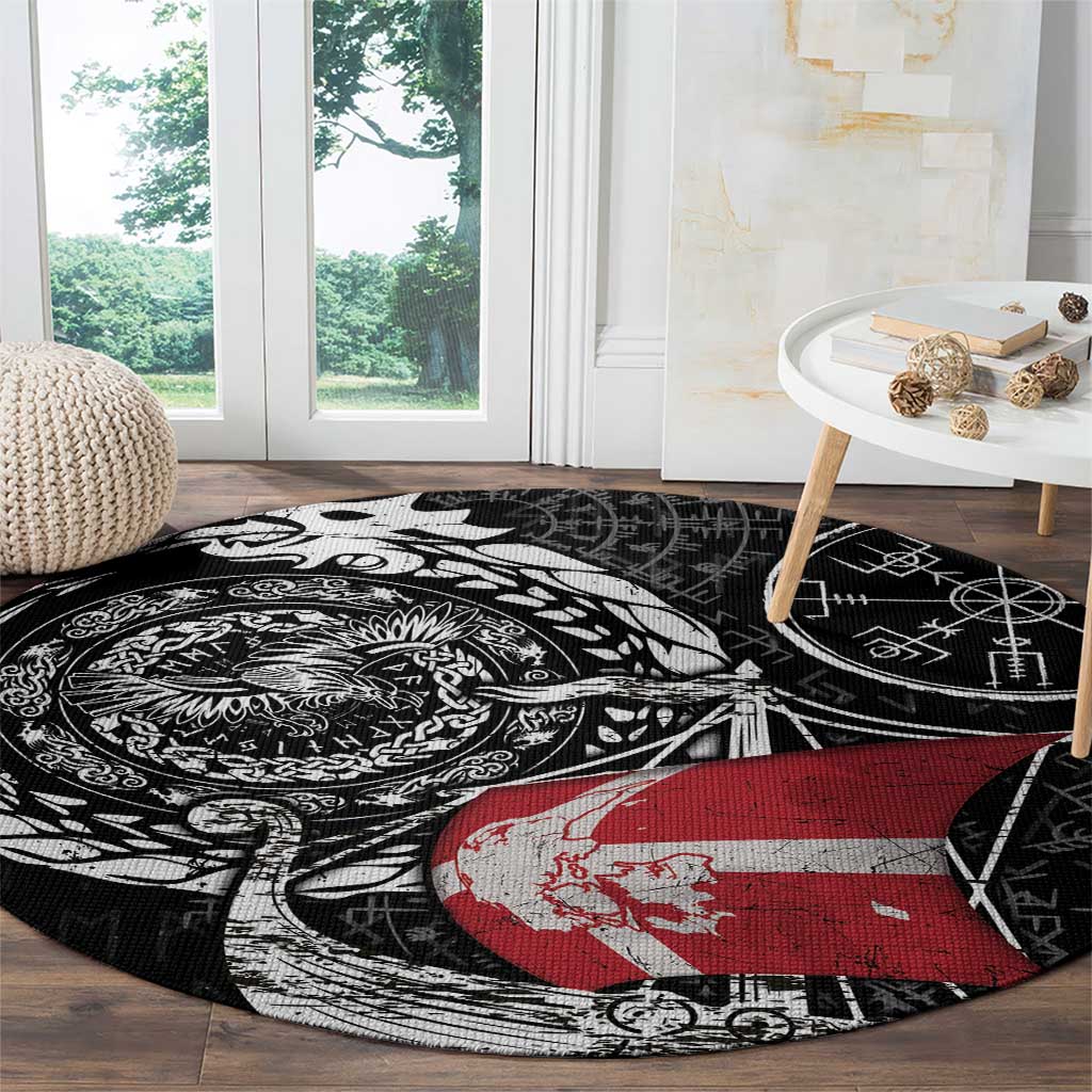 Viking Denmark Round Carpet Danish Viking Ship