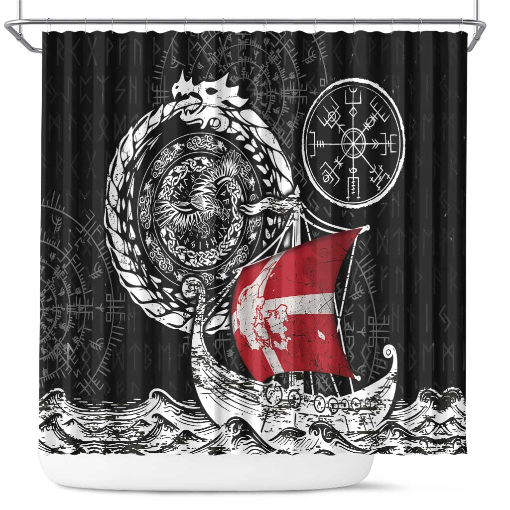 Viking Denmark Shower Curtain Danish Viking Ship