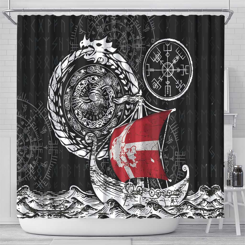 Viking Denmark Shower Curtain Danish Viking Ship