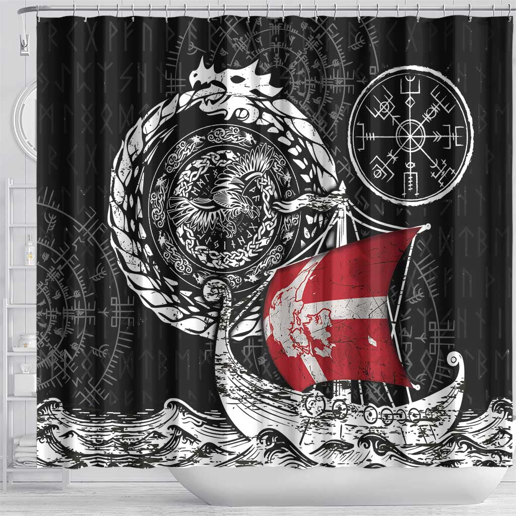 Viking Denmark Shower Curtain Danish Viking Ship
