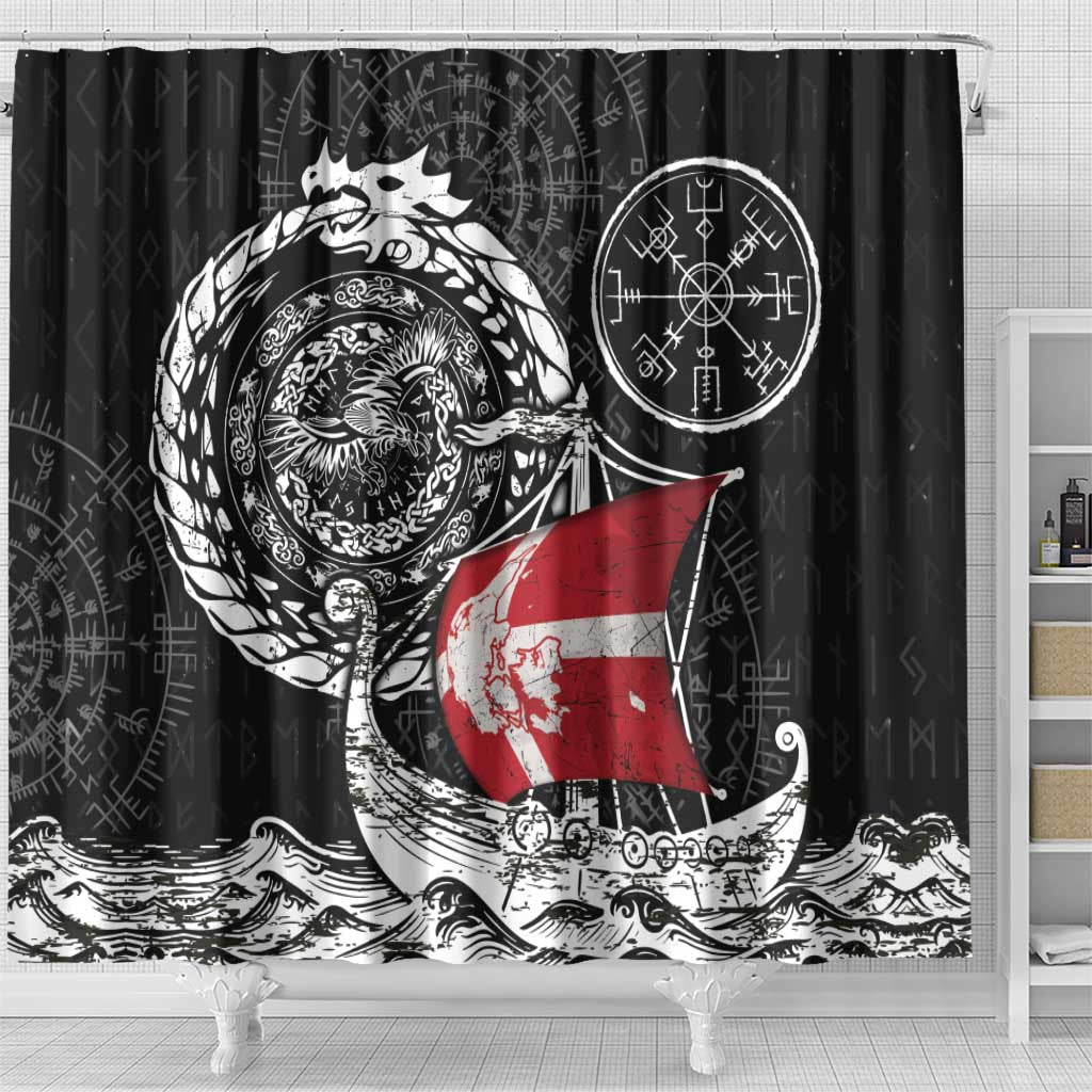 Viking Denmark Shower Curtain Danish Viking Ship