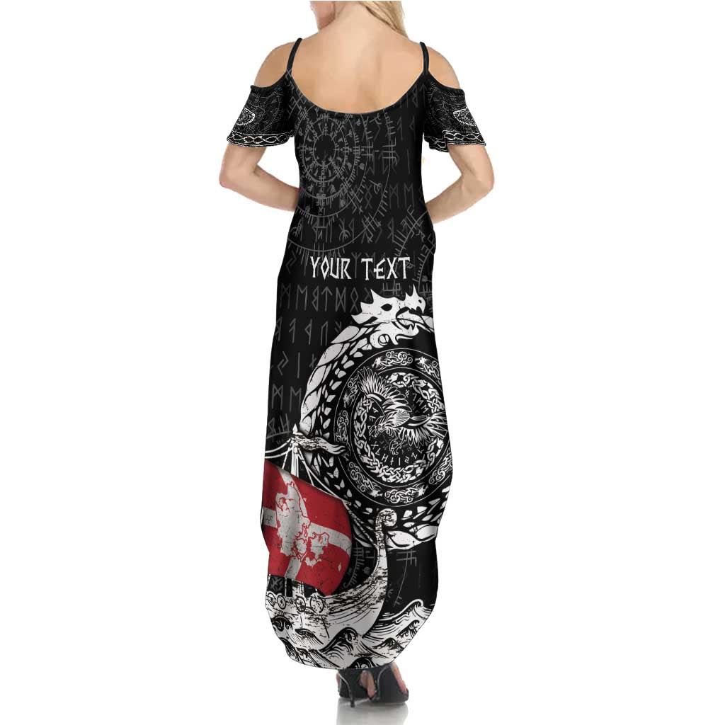 Personalized Viking Denmark Summer Maxi Dress Danish Viking Ship