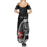Personalized Viking Denmark Summer Maxi Dress Danish Viking Ship