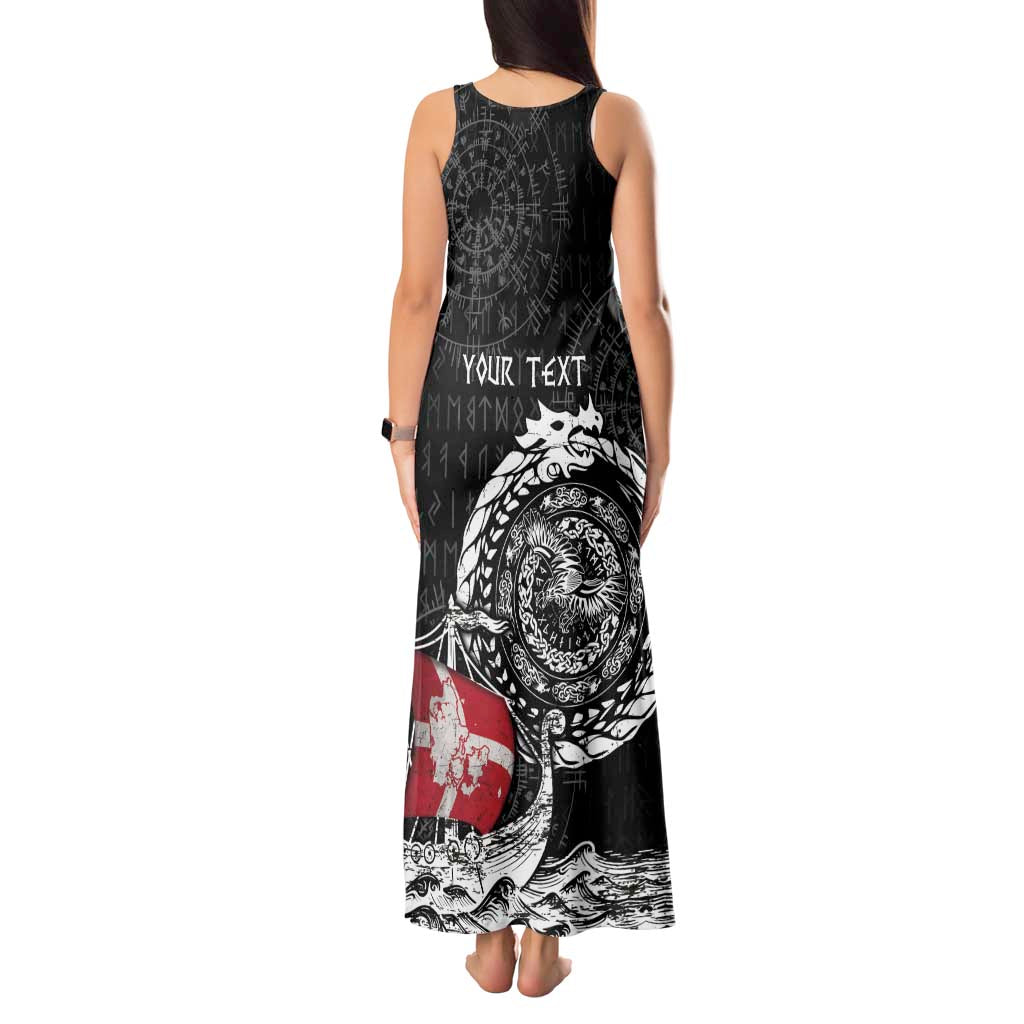 Personalized Viking Denmark Tank Maxi Dress Danish Viking Ship